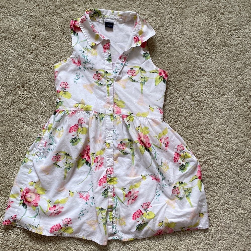 Gap kids girls lined floral dress - Picture 1 of 7